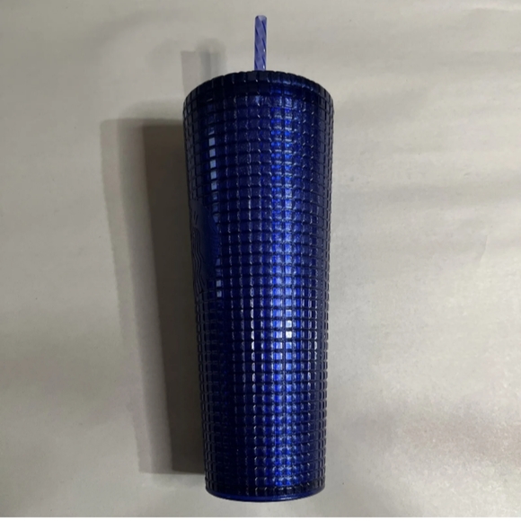 SALE!! 2 FOR $30 Starbucks Blueberry Pearl Grid Glitter Venti 24 oz Tumbler Cup - Picture 8 of 12